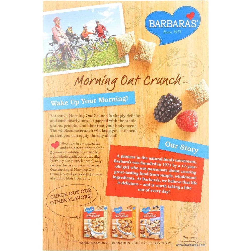 Barbaras Barbara's Bakery Morning Oat Crunch Cereal Original, 14 oz