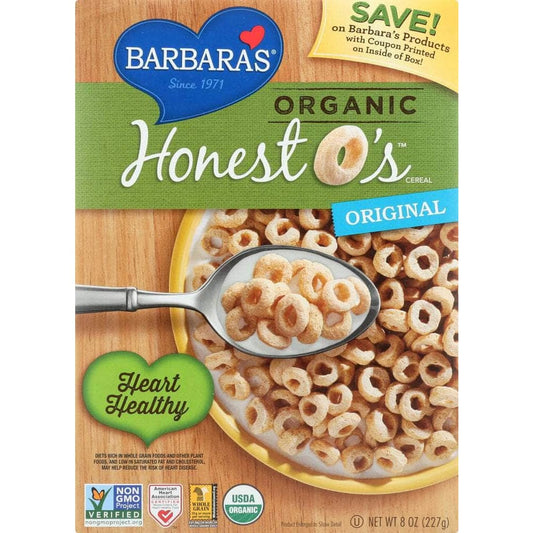 Barbaras Barbara's Honest O's Cereal, Original, 8 oz