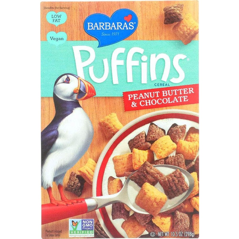 Barbaras Barbara's Puffins Cereal Peanut Butter and Chocolate, 10.5 oz
