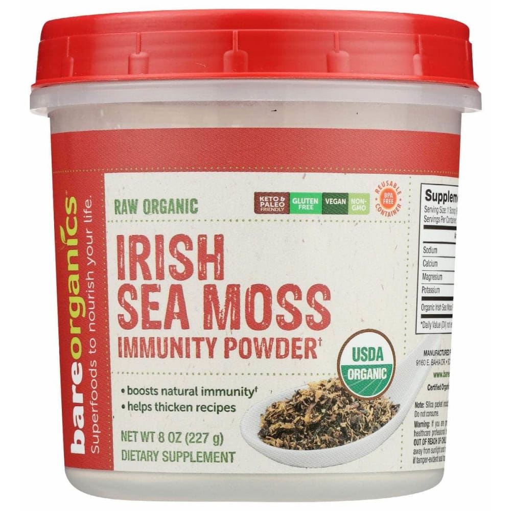 BAREORGANICS BAREORGANICS Irish Moss Pwdr Org, 8 oz