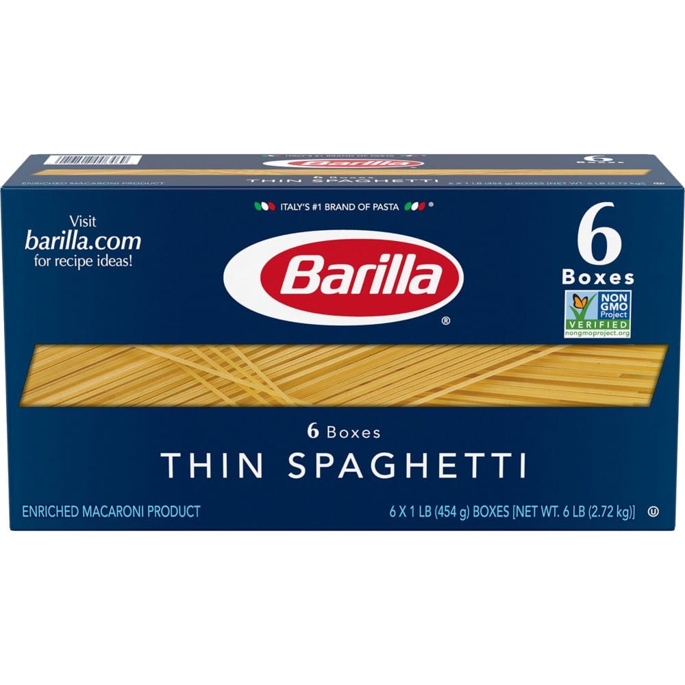 Barilla Pasta Thin Spaghetti (16 oz. 6 pk.) - Pasta & Boxed Meals - Barilla Pasta