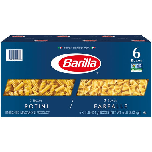 Barilla Rotini and Farfalle Pasta 6 pk./16 oz. - Barilla