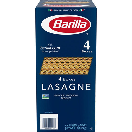 Barilla Wavy Lasagne (1 lb. 4 pk.) - Rice Pasta & Boxed Meals - Barilla