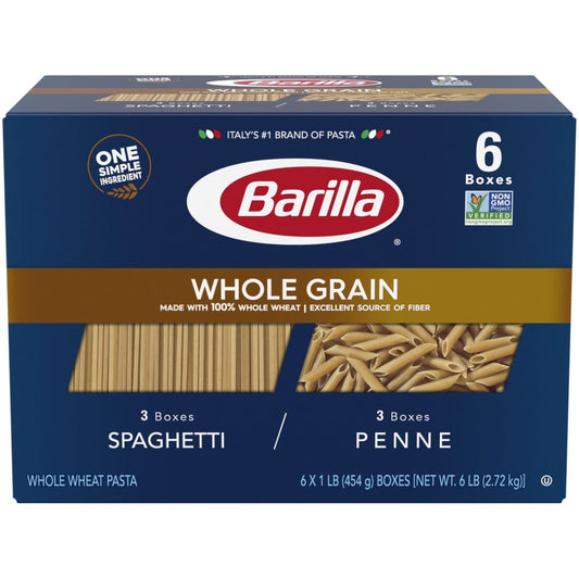 Barilla Whole Grain Spaghetti and Penne 6 pk./1 lb. - Barilla
