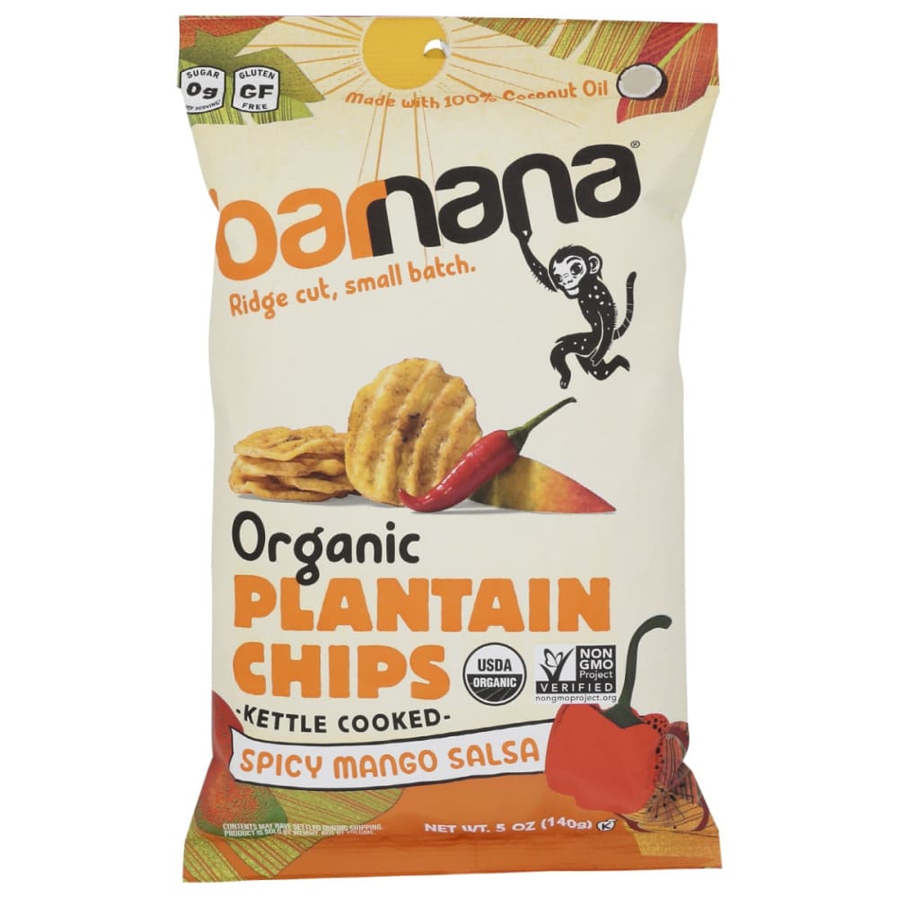 BARNANA: Chip Plntn Spcy Mngo Org 5 OZ (Pack of 5) - Snacks Other - BARNANA