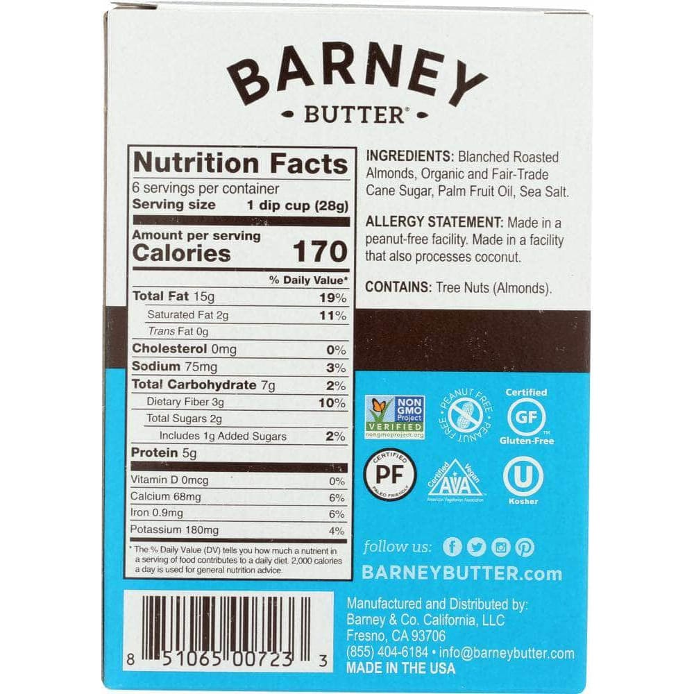 Barney Butter Barney Butter Almond Butter Smooth Dip Cups 6 Pack 6 Oz