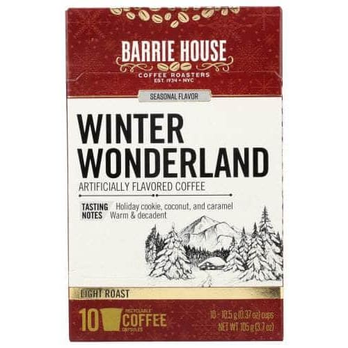 BARRIE HOUSE Grocery > Beverages > Coffee, Tea & Hot Cocoa BARRIE HOUSE: Winter Wonder Coffee 10 Single Serve Capsules, 3.7 oz