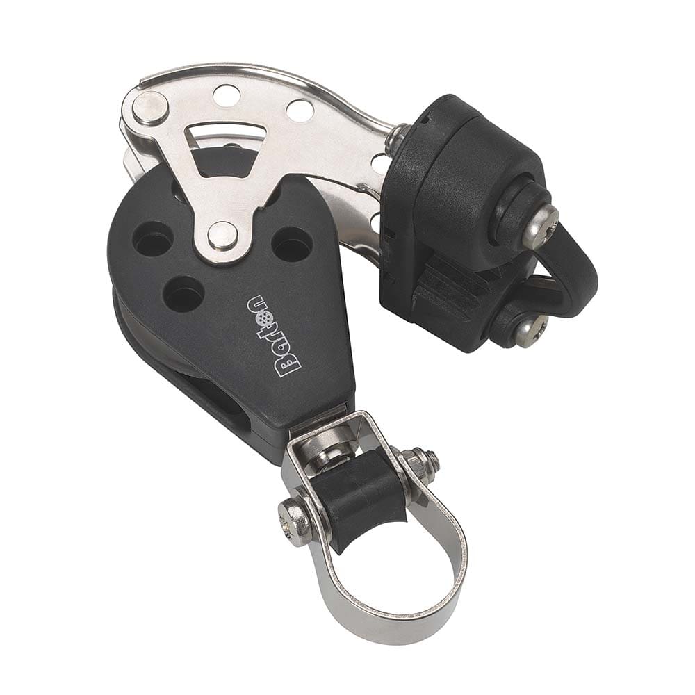 Barton Marine Size 3 Stanchion Lead Block - Single w/ Becket & Cam Cleat - Sailing | Blocks - Barton Marine