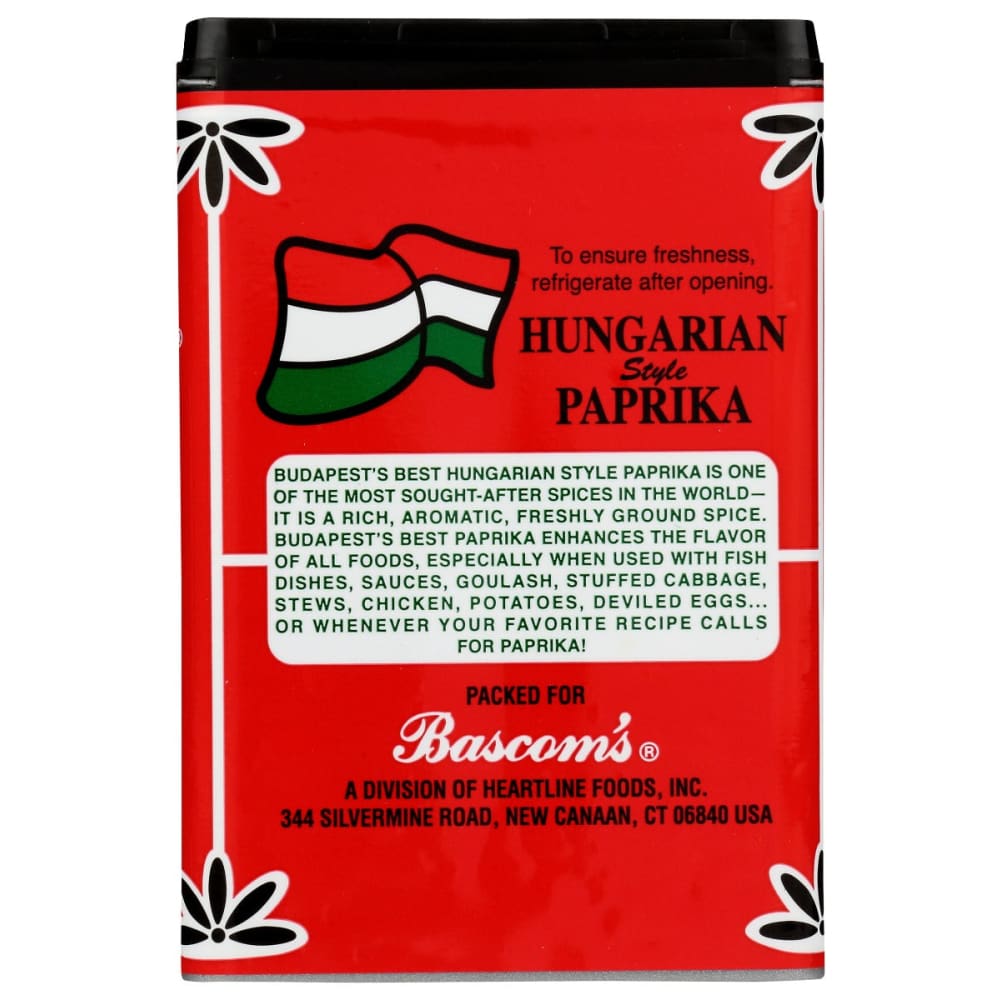 BASCOMS: Sweet Hungarian Paprika 4 oz - Grocery > Cooking & Baking > Extracts Herbs & Spices - BASCOMS