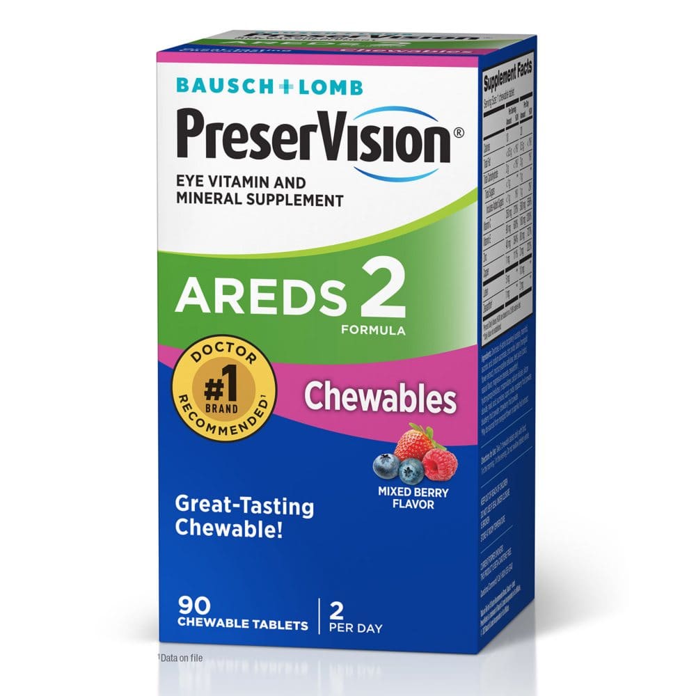 Bausch + Lomb PreserVision Eye Vitamin & Mineral AREDS2 Chewables (90 ct.) - Multivitamins - Bausch