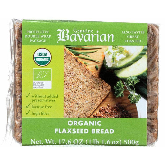 Bavarian Bavarian Organic Flaxseed Bread, 17.6 oz