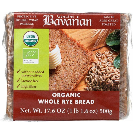Bavarian Bavarian Organic Whole Rye Bread, 17.6 oz