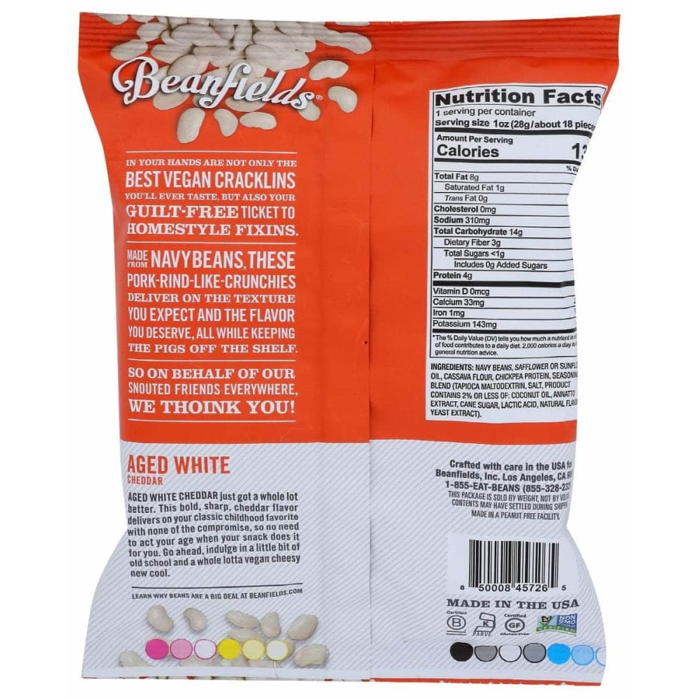 BEANFIELDS Beanfields Cracklins Agd White Chddr, 1 Oz