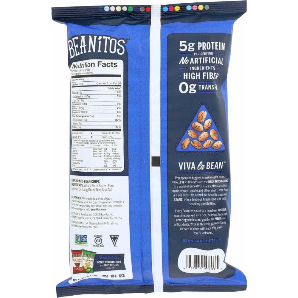 Beanitos Beanitos Simply Pinto Bean Chips with Sea Salt, 6 oz