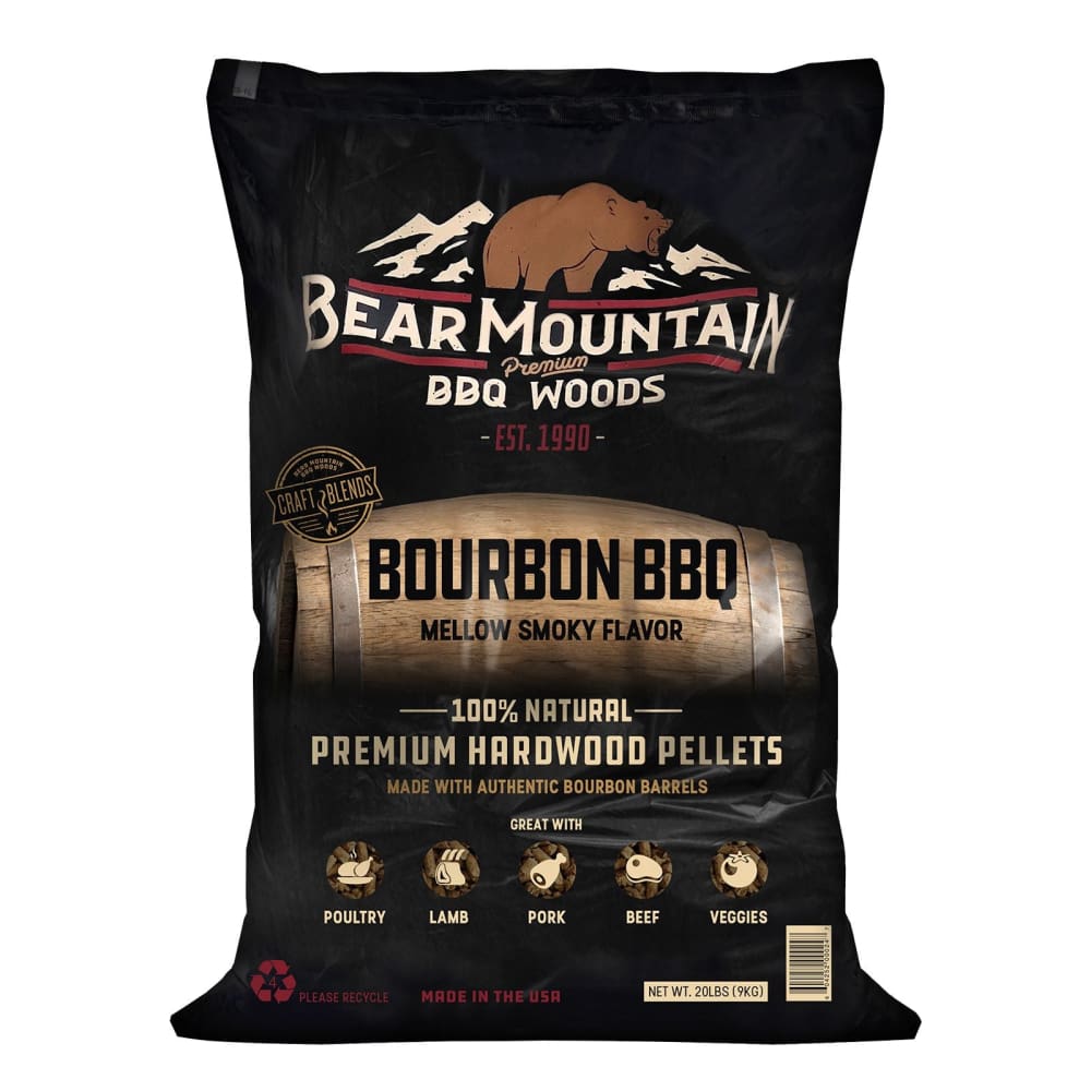 Bear Mountain BBQ Bear Mountain BBQ Bourbon Craft Blends BBQ Pellets 20 lbs. - Home/Patio & Outdoor Living/Grilling/Wood Chips/ - Bear