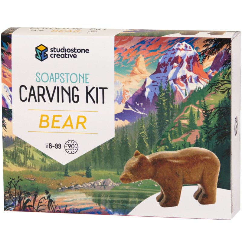Bear Soapstone Carving Kit - Art & Craft Kits - Studiostone Creative Inc