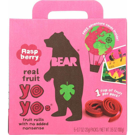 Bear Bear Yoyo Raspberry Fruit Rolls 3.5 Oz
