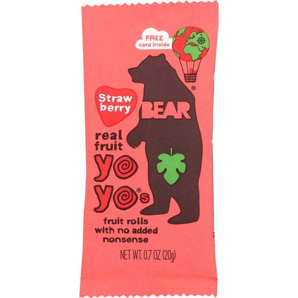 Bear Bear Yoyo Strawberry Fruit Rolls Single 0.7 Oz