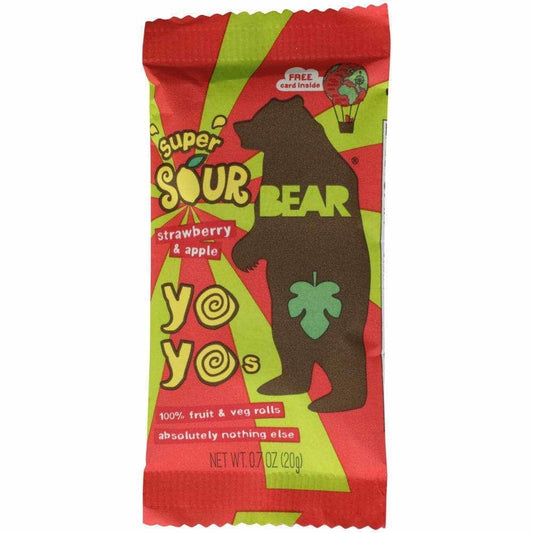Bear Bear Yoyo Super Sour Yoyos Snack Strawberry Apple, 3.5 oz