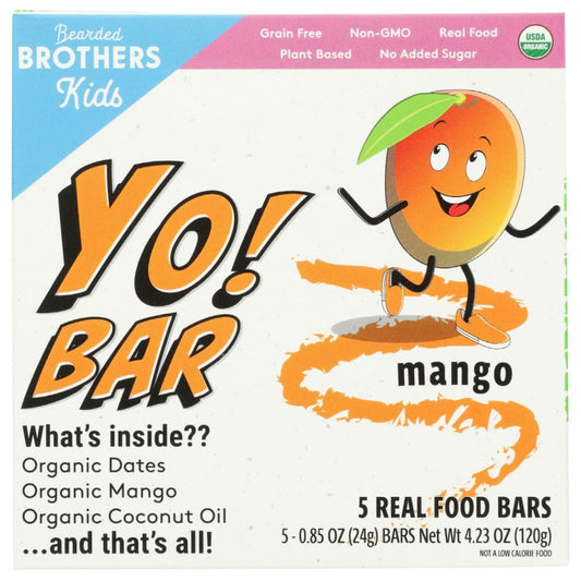 BEARDED BROTHERS: Bar Mango 4.23 OZ (Pack of 4) - Grocery > Nutritional Bars - BEARDED BROTHERS