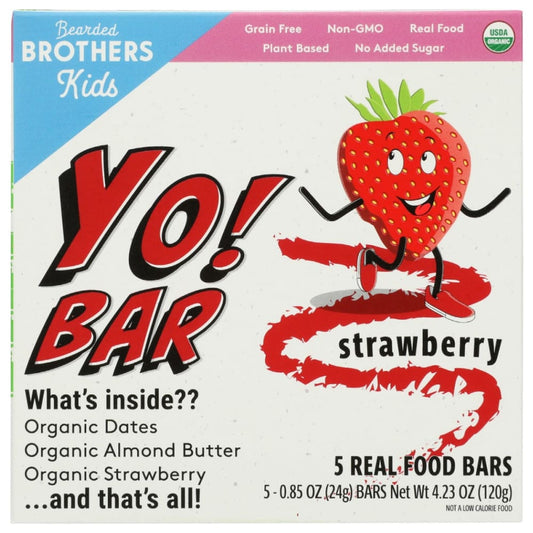 BEARDED BROTHERS: Bar Strawberry 4.23 OZ (Pack of 4) - Grocery > Nutritional Bars - BEARDED BROTHERS