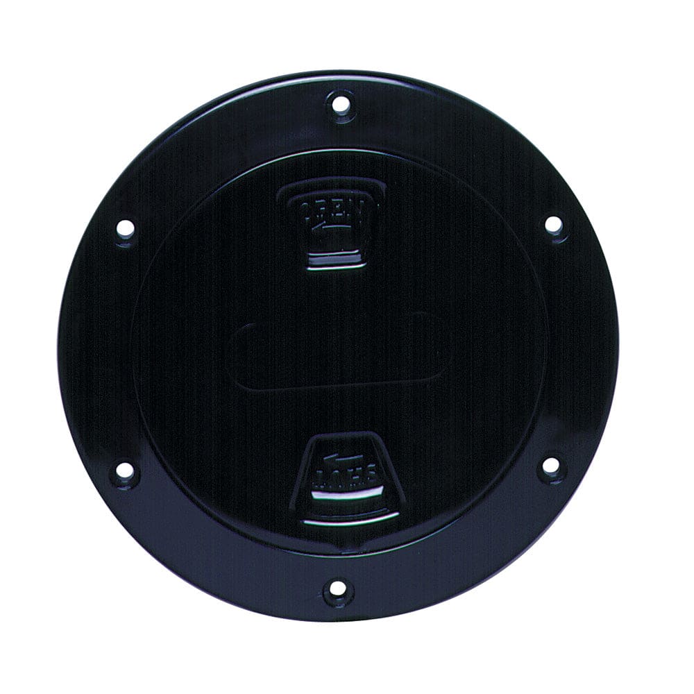 Beckson 4 Smooth Center Screw-Out Deck Plate - Black - Marine Hardware | Deck Plates - Beckson Marine