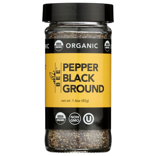 BEE SPICES: Organic Pepper Black Ground 1.6 oz (Pack of 5) - Grocery > Cooking & Baking > Extracts Herbs & Spices - BEE SPICES