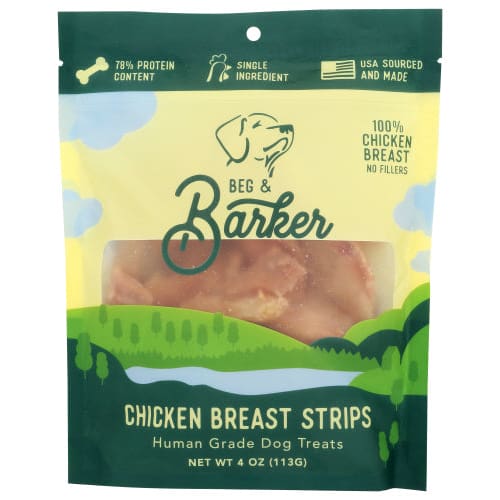 BEG AND BARKER: Chicken Breast Strips Dog Treats 4 oz (Pack of 3) - Pet > Dog Treats - BEG AND BARKER