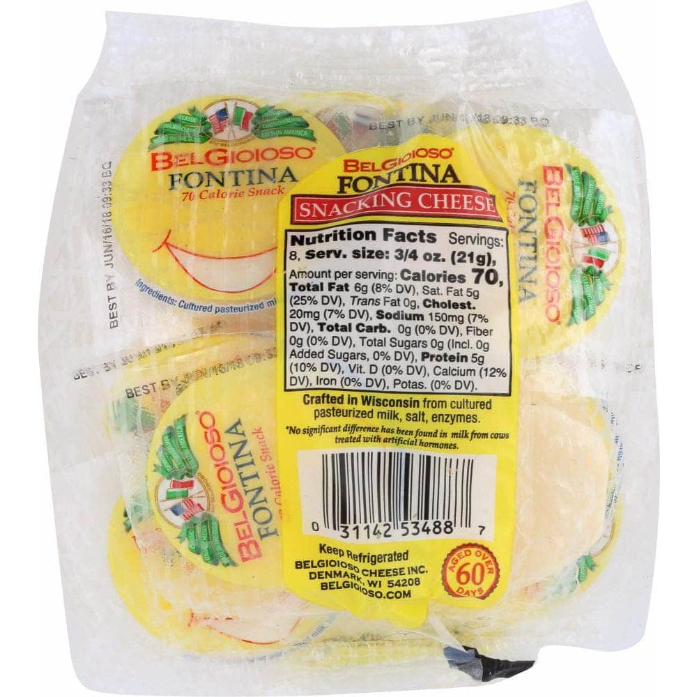 Belgioioso Belgioioso Fontina Snacking Cheese, 6 oz