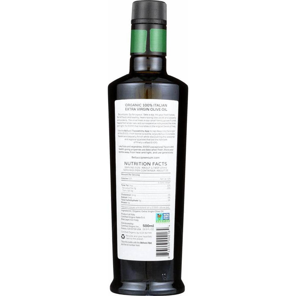 Bellucci Premium Bellucci Premium Certified Organic Extra Virgin Olive Oil, 16.9 Oz
