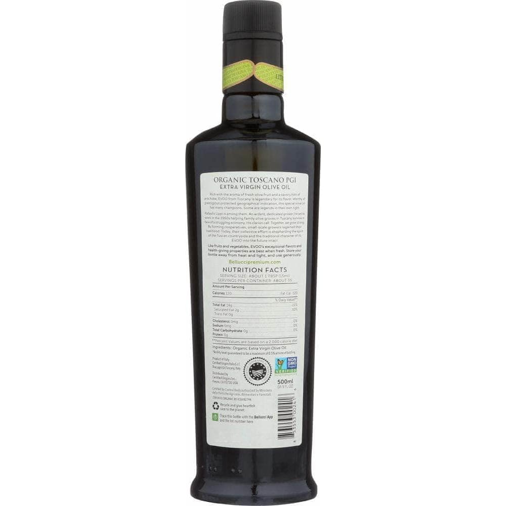 Bellucci Premium Toscano PGI Extra Virgin Olive Oil Organic, 500 ml