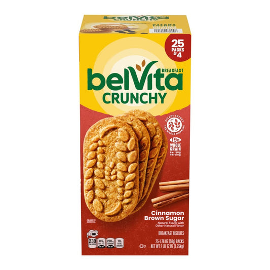 Belvita belVita Cinnamon Brown Sugar Breakfast Biscuits 25 pk. - Home/Grocery Household & Pet/Canned & Packaged Food/Breakfast