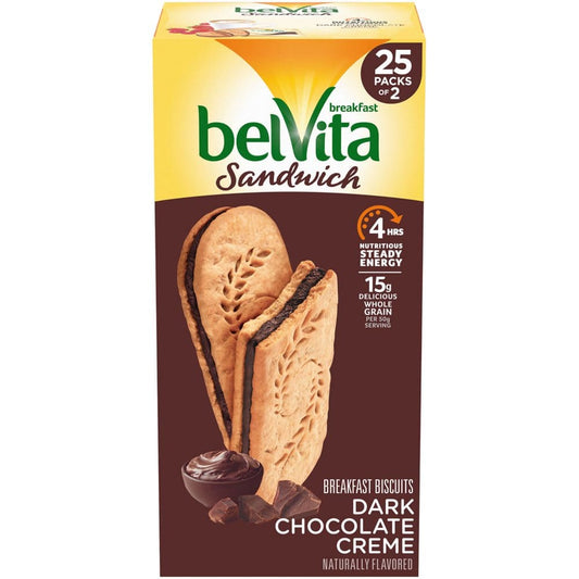 belVita Dark Chocolate Creme Breakfast Biscuits (25 pk.) - Breakfast & Snack Bars - belVita