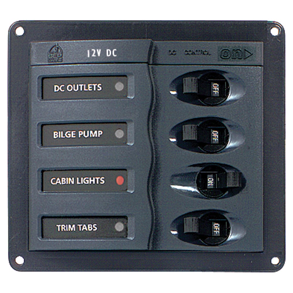 BEP Circuit Breaker Panel - 4-Way - Electrical | Electrical Panels - BEP Marine