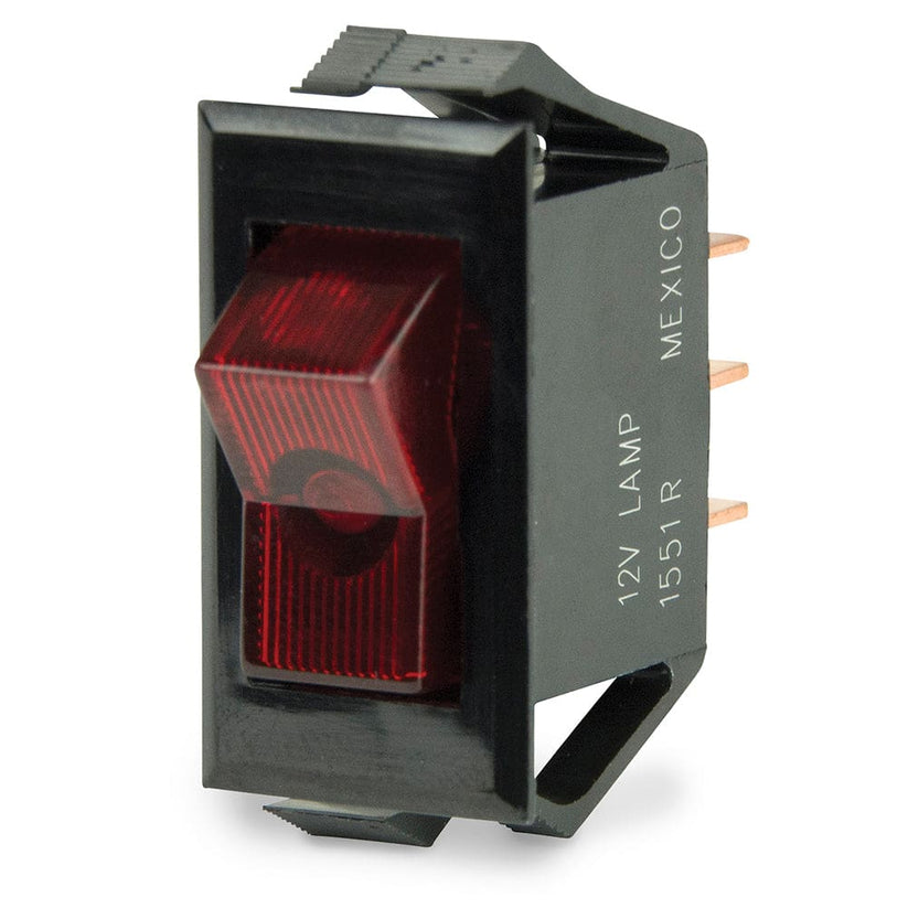 BEP Illuminated SPST Rocker Switch - Red LED - 12V - OFF/ ON (Pack of 3 ...