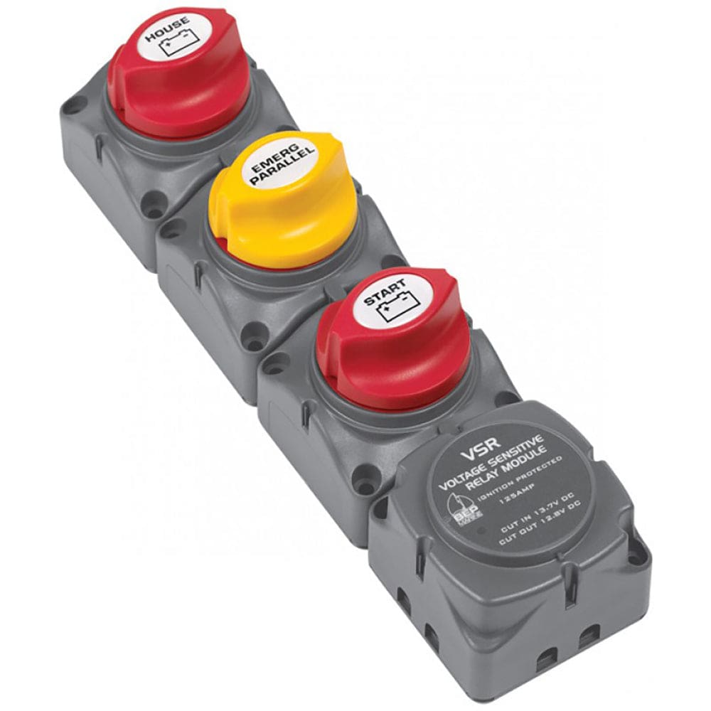 BEP Vertical Battery Switch Cluster w/ DVSR - 1 Engine/ 2 Batteries - Electrical | Battery Management - BEP Marine