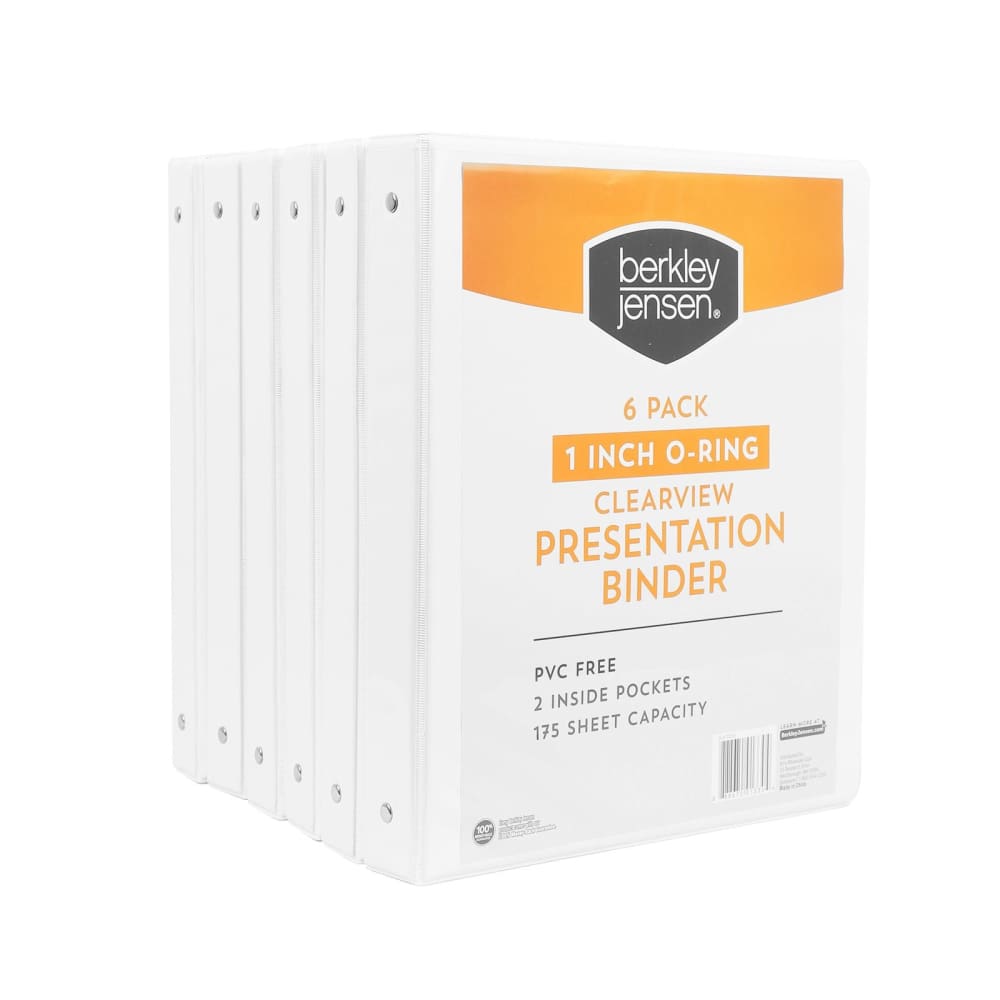 Berkley Jensen 1 Binder 6 pk. - White - Berkley Jensen