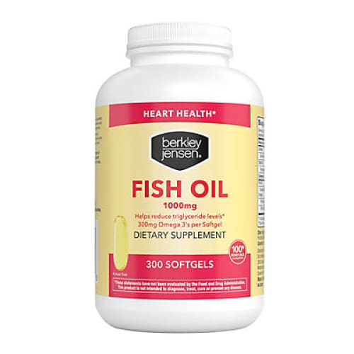 Berkley Jensen 1000mg Fish Oil Softgels 300 ct. - Home/Health & Wellness/Berkley Jensen Health & Wellness/ - Berkley Jensen