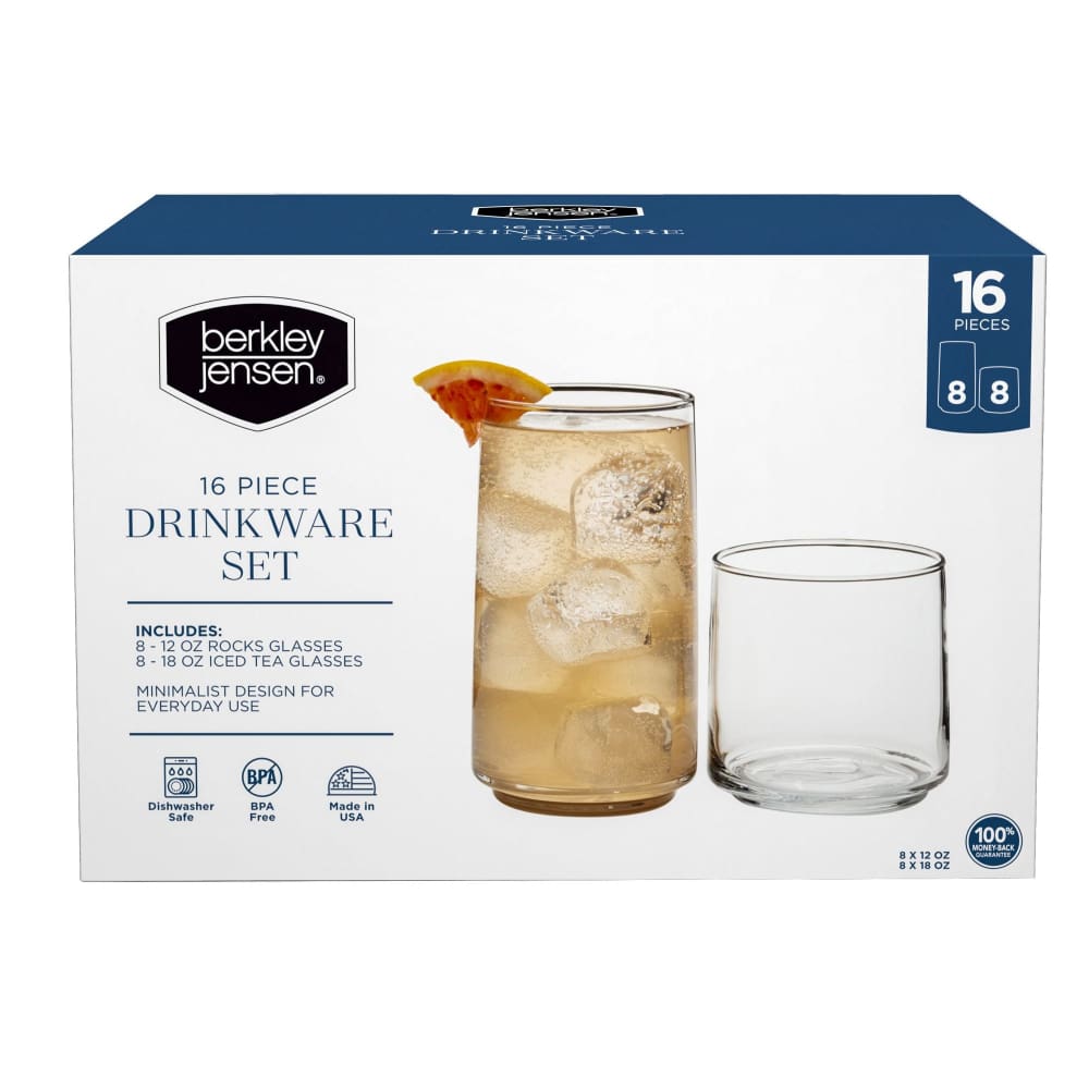 Berkley Jensen 16 Pc. Drinkware Set - Berkley