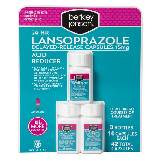 Berkley Jensen 24-Hour Lansoprazole 3 pk. - Home/Health & Beauty/Medicine Cabinet/Berkley Jensen Medicine Cabinet/ - Berkley Jensen