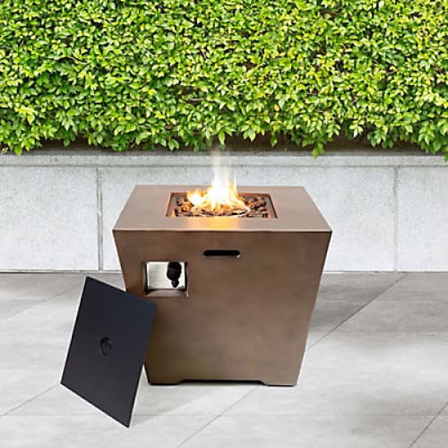 Berkley Jensen 29 Square Beveled Gas Fire Pit - Home/Patio & Outdoor Living/Patio Furniture/Fire Pits & Outdoor Heaters/ - Berkley Jensen