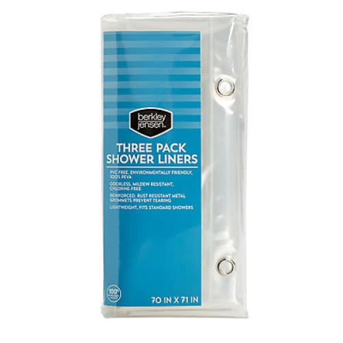 Berkley Jensen 3 Pc. Shower Curtain Liners - Home/Home/Bedding & Bath/Shower Rods Curtains & Hardware/ - Berkley Jensen