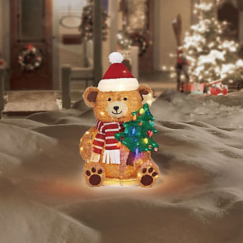 Berkley Jensen 36’’ LED Outdoor Pop Up Bear w/Christmas Tree - Home/Seasonal/Holiday/Holiday Decor/Christmas Decor/ - Berkley Jensen