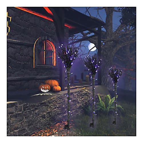 Berkley Jensen 50 Lighted Witch Broom Lawn Stake - Home/Seasonal/Halloween/Halloween Decor/ - Berkley Jensen