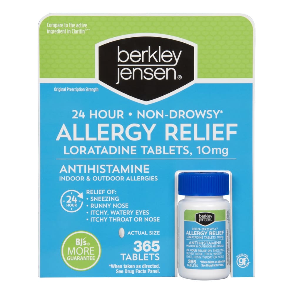 Berkley Jensen Allergy Relief Loratadine 10mg Tablets 365 ct. - Home/Health & Beauty/Medicine Cabinet/Berkley Jensen Medicine Cabinet/ -