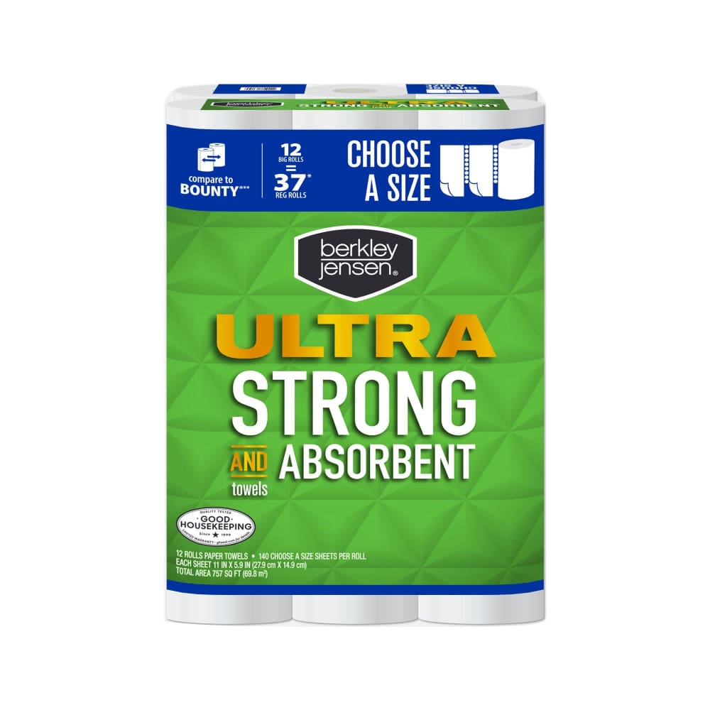 Berkley Jensen Choose-a-Size Ultra Paper Towels 12 ct./140 Sheets - Home/Household Essentials/Kitchen Supplies/Paper Products/Paper Towels/