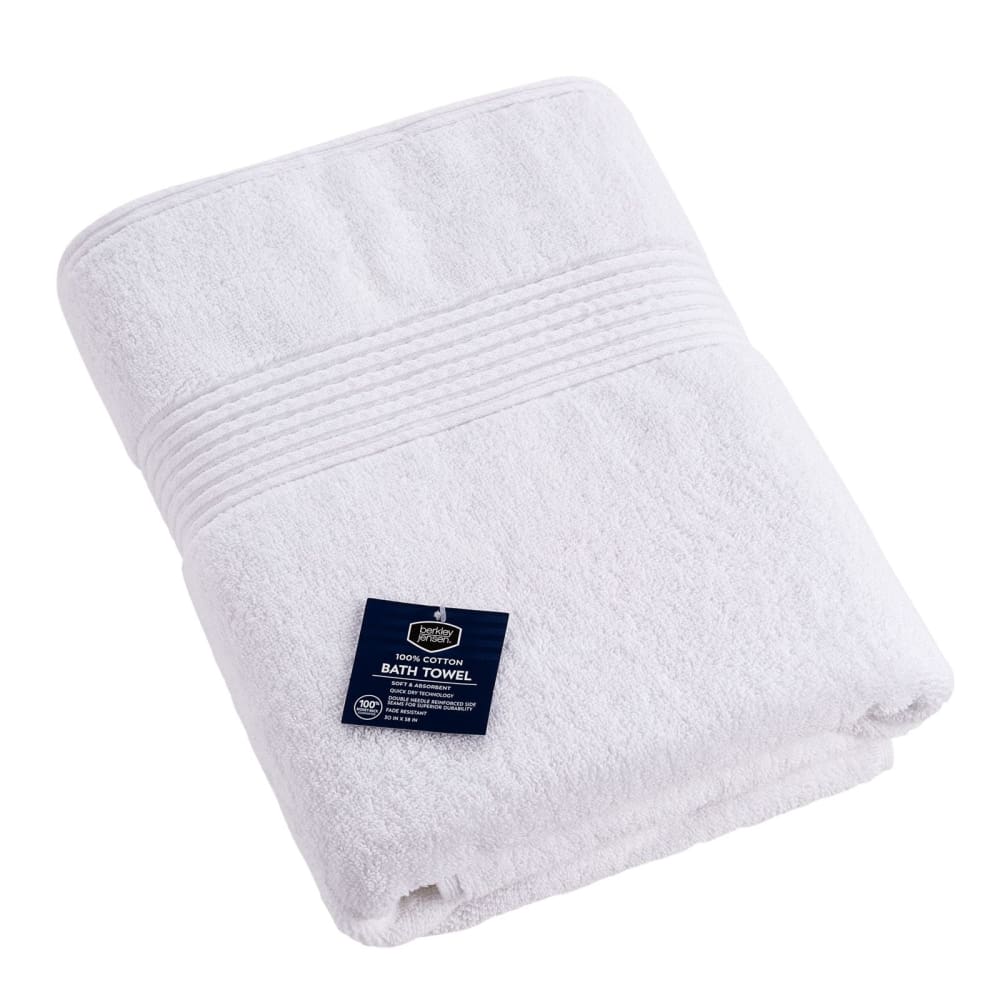 Berkley Jensen Cotton Bath Towel - White - Berkley Jensen