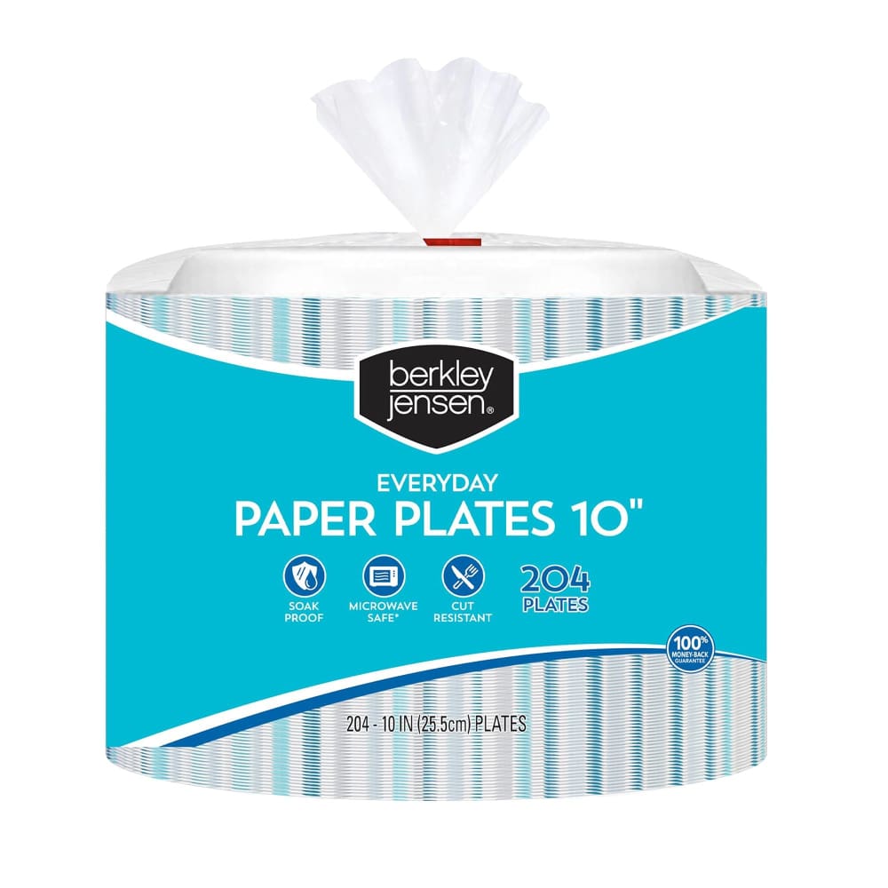 Berkley Jensen Berkley Jensen Everyday 10 Paper Plates 204 ct. - Home/Grocery Household & Pet/Paper & Plastic/Plates Cups & Utensils/Plates