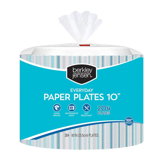 Berkley Jensen Berkley Jensen Everyday 10 Paper Plates 204 ct. - Home/Grocery Household & Pet/Paper & Plastic/Plates Cups & Utensils/Plates