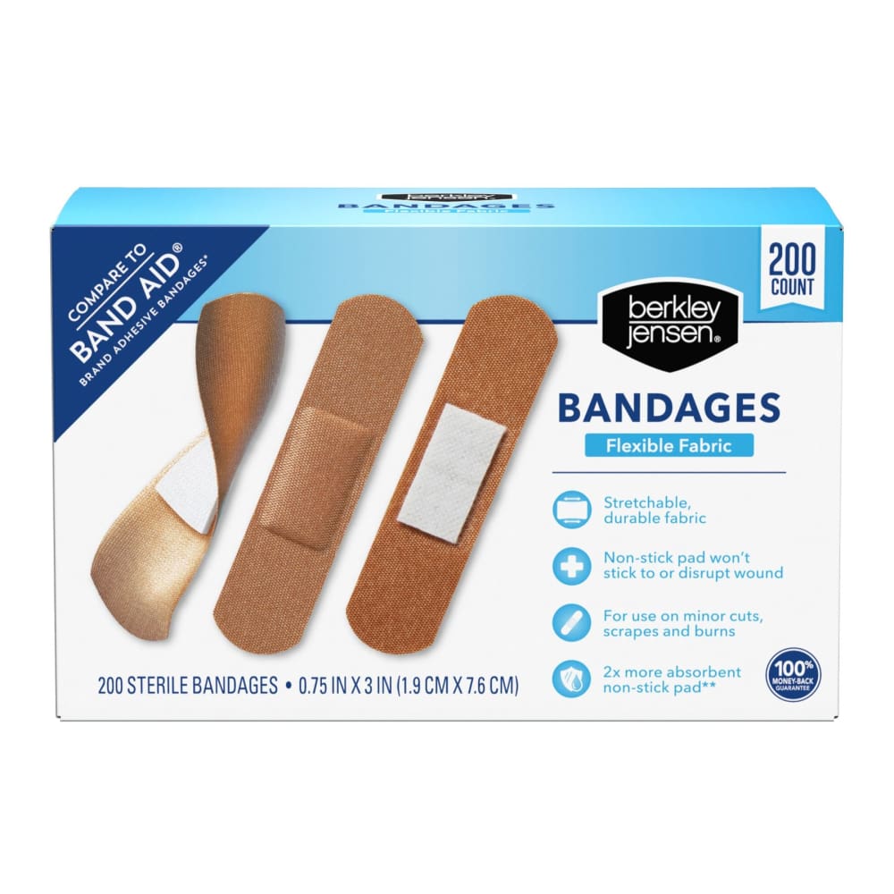 Berkley Jensen Flex-Fabric Bandage 3/4 x 3 200 ct. - Berkley